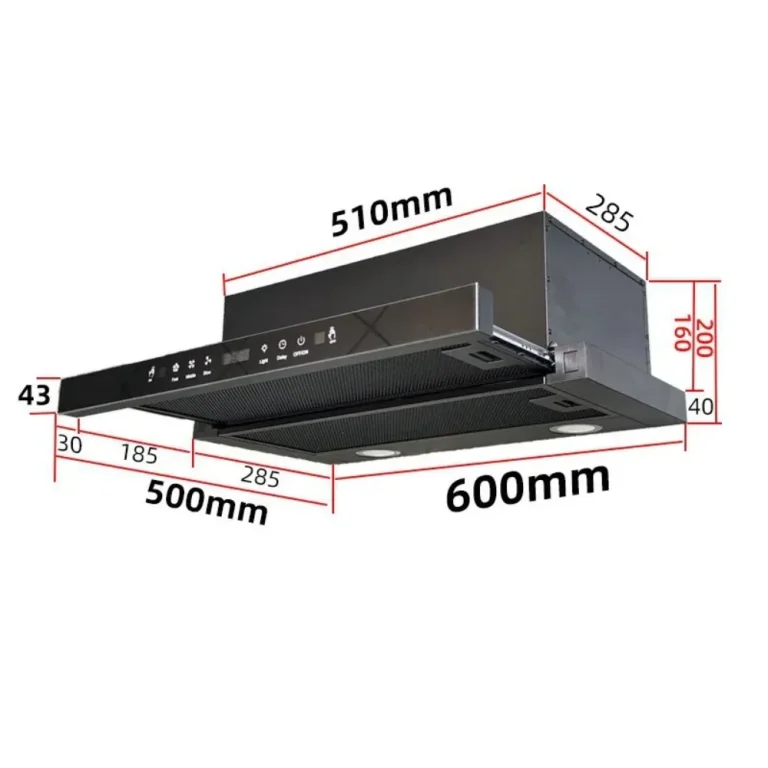Household Range Hood Slide Out Home Chimney Extractor Kitchen Hood Chimney Kitchen Telescopic Cooker Hood